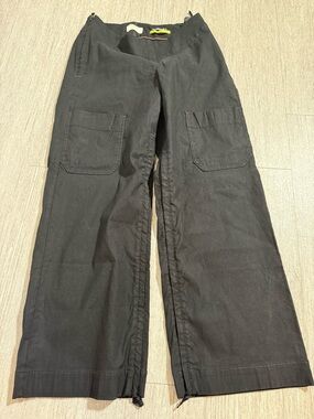 Maeve Colette Black Wide Leg Pants Cropped Trouser Minimalist Capsule Workwear